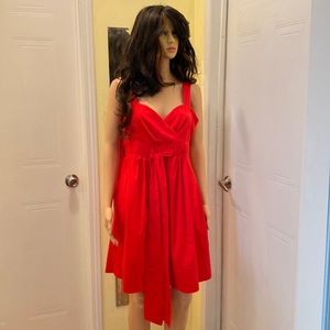 Red mini dress